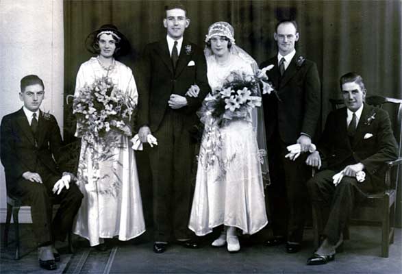 Edna with Jack on her wedding day